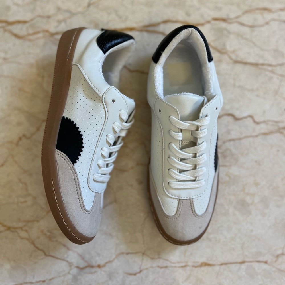 Stylish White and Black Women’s Sneakers